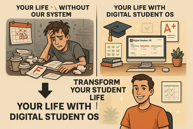 Digital Student OS + Course Prep Kit Bundle - Complete Notion Templates for Academic Success